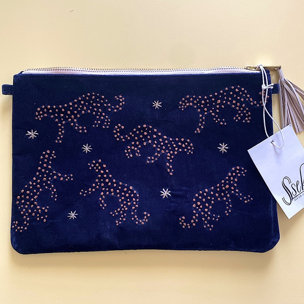 Sseko Velvet Cheetah Pouch